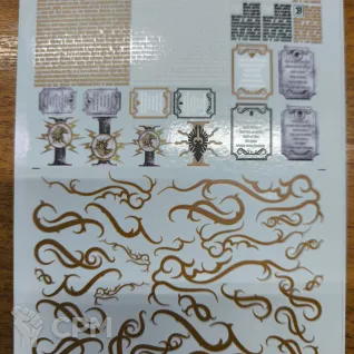 Описание картинки Legio Custodes Transfer sheet Декали Легио Кустодес от Fle94 по цене 1 500руб | Свободный Рынок Миниатюр - СРМ