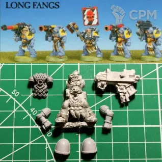 Описание картинки Long Fang 2 w/Heavy Bolter (2ed) от Stark Foundry по цене 380руб | Свободный Рынок Миниатюр - СРМ
