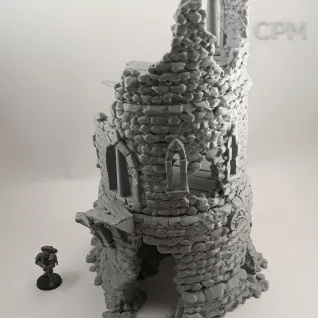 Описание картинки Разрушенная Наблюдательная Башня от Terrain Print по цене 2 200руб | Свободный Рынок Миниатюр - СРМ