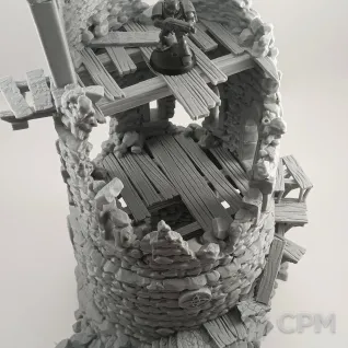 Описание картинки Разрушенная Наблюдательная Башня от Terrain Print по цене 2 200руб | Свободный Рынок Миниатюр - СРМ