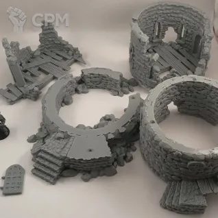 Описание картинки Разрушенная Наблюдательная Башня от Terrain Print по цене 2 200руб | Свободный Рынок Миниатюр - СРМ