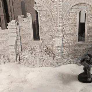 Описание картинки Разрушенный Собор Гримдейла от Terrain Print по цене 5 100руб | Свободный Рынок Миниатюр - СРМ