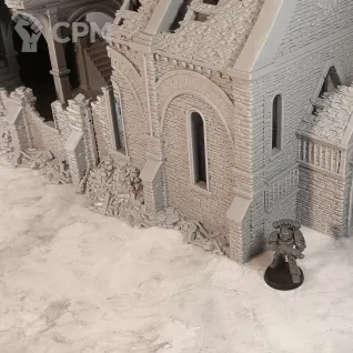 Описание картинки Разрушенный Собор Гримдейла от Terrain Print по цене 5 100руб | Свободный Рынок Миниатюр - СРМ