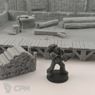 Описание картинки Лесопилка - Фэнтези Террейн от Terrain Print по цене 1 800руб | Свободный Рынок Миниатюр - СРМ