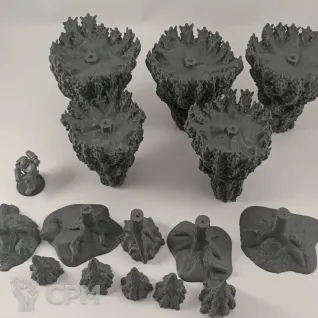 Описание картинки Хвойные Деревья - Комплект из 5 от Terrain Print по цене 1 000руб | Свободный Рынок Миниатюр - СРМ