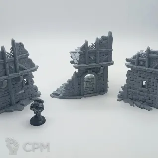 Описание картинки Руины Города - Фэнтези Террейн от Terrain Print по цене 2 500руб | Свободный Рынок Миниатюр - СРМ