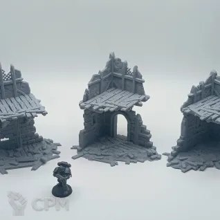 Описание картинки Руины Города - Фэнтези Террейн от Terrain Print по цене 2 500руб | Свободный Рынок Миниатюр - СРМ