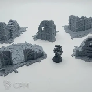 Описание картинки Руины Города - Фэнтези Террейн от Terrain Print по цене 2 500руб | Свободный Рынок Миниатюр - СРМ