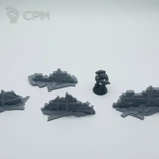 Описание картинки Руины Города - Фэнтези Террейн от Terrain Print по цене 2 500руб | Свободный Рынок Миниатюр - СРМ