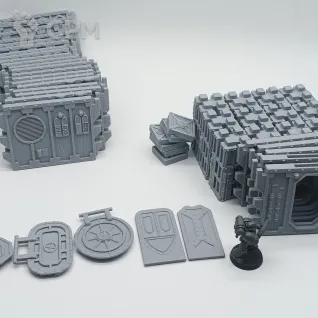 Описание картинки Коридорный Террейн - Имперский от Terrain Print по цене 2 775руб | Свободный Рынок Миниатюр - СРМ