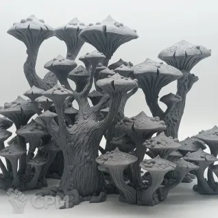 Описание картинки Грибной Лес - Фэнтези Террейн от Terrain Print по цене 2 500руб | Свободный Рынок Миниатюр - СРМ