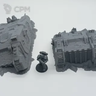 Описание картинки Уничтоженная Техника 40k - Террейн от Terrain Print по цене 2 000руб | Свободный Рынок Миниатюр - СРМ