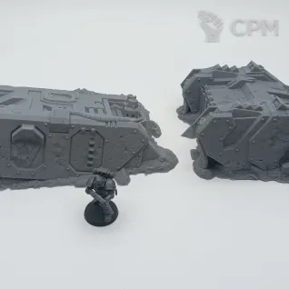 Описание картинки Уничтоженная Техника 40k - Террейн от Terrain Print по цене 2 000руб | Свободный Рынок Миниатюр - СРМ