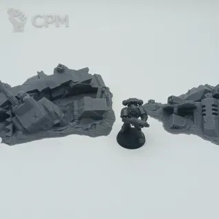 Описание картинки Уничтоженная Техника 40k - Террейн от Terrain Print по цене 2 000руб | Свободный Рынок Миниатюр - СРМ