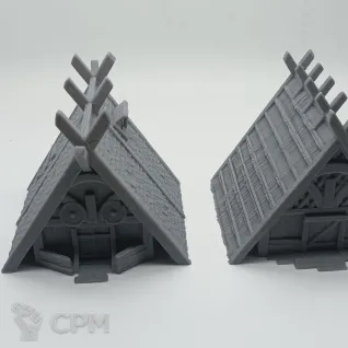 Описание картинки Дома Северян - Комплект из 6 от Terrain Print по цене 2 800руб | Свободный Рынок Миниатюр - СРМ
