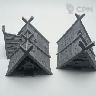 Описание картинки Дома Северян - Комплект из 6 от Terrain Print по цене 2 800руб | Свободный Рынок Миниатюр - СРМ