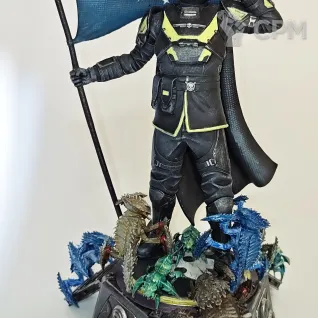 Описание картинки Коллекционная фигурка Helldiver and arachnyds, Helldivers II от Paintreason по цене 7 000руб | Свободный Рынок Миниатюр - СРМ