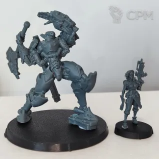 Описание картинки Scarface &amp; Cordelia, Mercenary TAG Team от Grag18 по цене 1 400руб | Свободный Рынок Миниатюр - СРМ