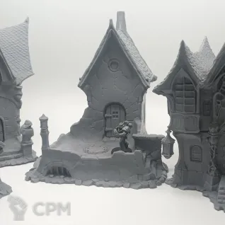Описание картинки Дома Нежити - Фэнтези Террейн от Terrain Print по цене 2 800руб | Свободный Рынок Миниатюр - СРМ