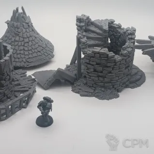 Описание картинки Башня Отшельника - Фэнтези Террейн, Shadowfey Ruins от Terrain Print по цене 2 400руб | Свободный Рынок Миниатюр - СРМ