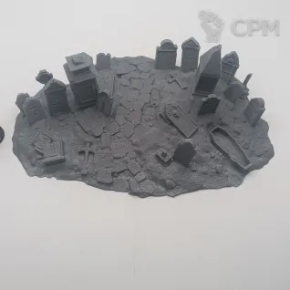 Описание картинки Разрытые Могилы - Фэнтези Террейн, Shadowfey Ruins от Terrain Print по цене 1 600руб | Свободный Рынок Миниатюр - СРМ