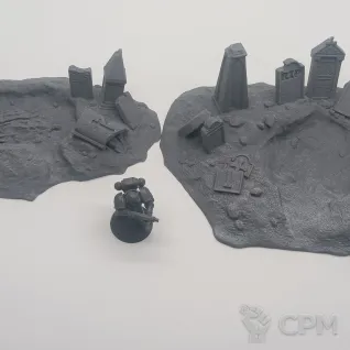 Описание картинки Разрытые Могилы - Фэнтези Террейн, Shadowfey Ruins от Terrain Print по цене 1 600руб | Свободный Рынок Миниатюр - СРМ