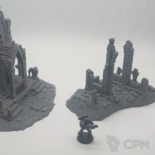 Описание картинки Руины Мавзолея - Фэнтези Террейн, Shadowfey Ruins от Terrain Print по цене 2 300руб | Свободный Рынок Миниатюр - СРМ