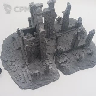 Описание картинки Руины Мавзолея - Фэнтези Террейн, Shadowfey Ruins от Terrain Print по цене 2 300руб | Свободный Рынок Миниатюр - СРМ