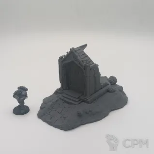 Описание картинки Руины Мавзолея - Фэнтези Террейн, Shadowfey Ruins от Terrain Print по цене 2 300руб | Свободный Рынок Миниатюр - СРМ