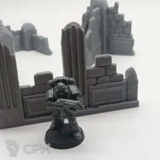 Описание картинки Городские Sci-Fi Руины - Комплект из 8 от Terrain Print по цене 2 000руб | Свободный Рынок Миниатюр - СРМ