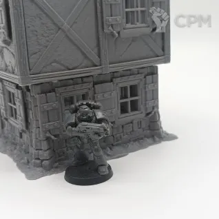 Описание картинки Разрушенные Фэнтези Дома №2 - Комплект из 3 от Terrain Print по цене 2 600руб | Свободный Рынок Миниатюр - СРМ