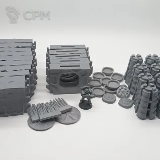 Описание картинки Коридорный Террейн - Корабль Улей от Terrain Print по цене 2 775руб | Свободный Рынок Миниатюр - СРМ
