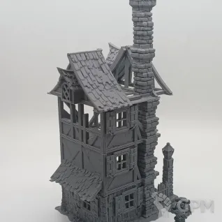 Описание картинки Разрушенные Фэнтези Дома №2 - Комплект из 3 от Terrain Print по цене 2 600руб | Свободный Рынок Миниатюр - СРМ