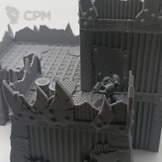 Описание картинки Орочьи Казармы Б - Sci-fi Террейн от Terrain Print по цене 1 700руб | Свободный Рынок Миниатюр - СРМ