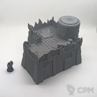 Описание картинки Орочьи Казармы А - Sci-fi Террейн от Terrain Print по цене 1 700руб | Свободный Рынок Миниатюр - СРМ