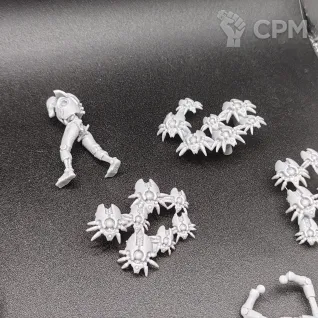 Описание картинки Necron warriors 10 шт, Canoptek Scarab Swarms  3шт + базы от Мастерская Крипов по цене 1 100руб | Свободный Рынок Миниатюр - СРМ