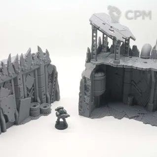 Описание картинки Орочьи Руины - Sci-Fi Террейн от Terrain Print по цене 1 700руб | Свободный Рынок Миниатюр - СРМ