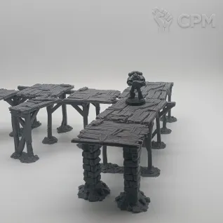 Описание картинки Помосты/платформы - Фэнтези Террейн, Shadowfey Ruins от Terrain Print по цене 1 600руб | Свободный Рынок Миниатюр - СРМ