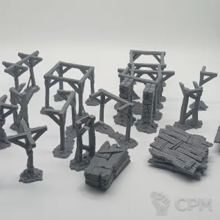 Описание картинки Помосты/платформы - Фэнтези Террейн, Shadowfey Ruins от Terrain Print по цене 1 600руб | Свободный Рынок Миниатюр - СРМ