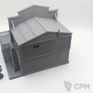 Описание картинки Салун - Malifaux Террейн от Terrain Print по цене 2 100руб | Свободный Рынок Миниатюр - СРМ