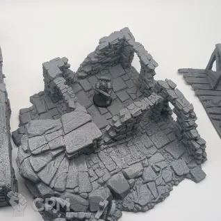 Описание картинки Руины Большого Здания - Фэнтези Террейн, Shadowfey Ruins от Terrain Print по цене 2 350руб | Свободный Рынок Миниатюр - СРМ