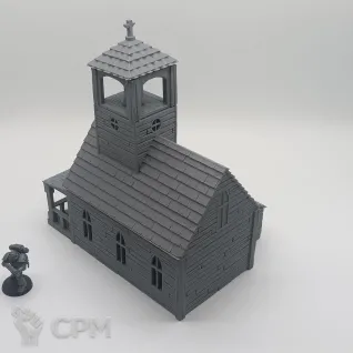 Описание картинки Старая Церковь - Malifaux Террейн от Terrain Print по цене 1 700руб | Свободный Рынок Миниатюр - СРМ