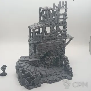 Описание картинки Руины Большого Здания - Фэнтези Террейн, Shadowfey Ruins от Terrain Print по цене 2 350руб | Свободный Рынок Миниатюр - СРМ