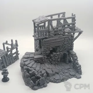 Описание картинки Руины Большого Здания - Фэнтези Террейн, Shadowfey Ruins от Terrain Print по цене 2 350руб | Свободный Рынок Миниатюр - СРМ