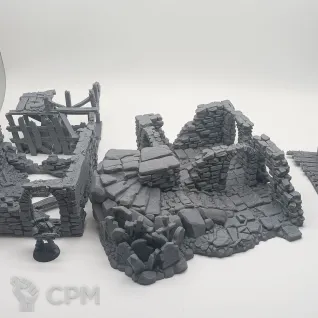 Описание картинки Руины Большого Здания - Фэнтези Террейн, Shadowfey Ruins от Terrain Print по цене 2 350руб | Свободный Рынок Миниатюр - СРМ