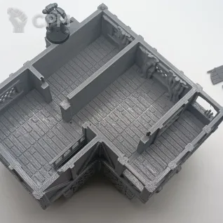 Описание картинки Таверна "Храпящий Воин" - Фэнтези Террейн от Terrain Print по цене 2 600руб | Свободный Рынок Миниатюр - СРМ