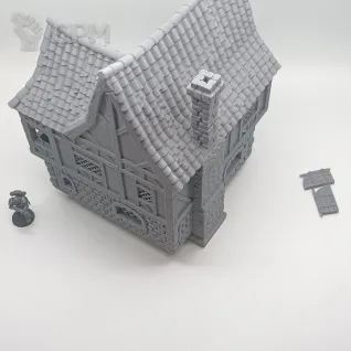Описание картинки Таверна "Храпящий Воин" - Фэнтези Террейн от Terrain Print по цене 2 600руб | Свободный Рынок Миниатюр - СРМ