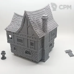Описание картинки Таверна "Храпящий Воин" - Фэнтези Террейн от Terrain Print по цене 2 600руб | Свободный Рынок Миниатюр - СРМ
