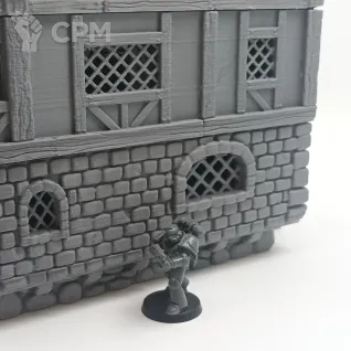 Описание картинки Таверна "Храпящий Воин" - Фэнтези Террейн от Terrain Print по цене 2 600руб | Свободный Рынок Миниатюр - СРМ