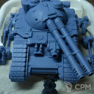 Описание картинки Fellblade + Glaive Super-Heavy Battle Tank от Print and play по цене 8 500руб | Свободный Рынок Миниатюр - СРМ